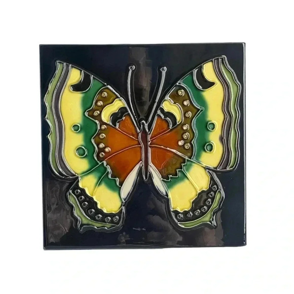 Home Decor Butterfly Artesanal Plate‎ - Picture 1 of 2